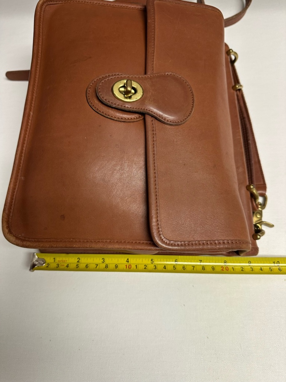 Vintage Coach Leather Willis Satchel in Cognac Brown 9927 - Picture 8 of 16